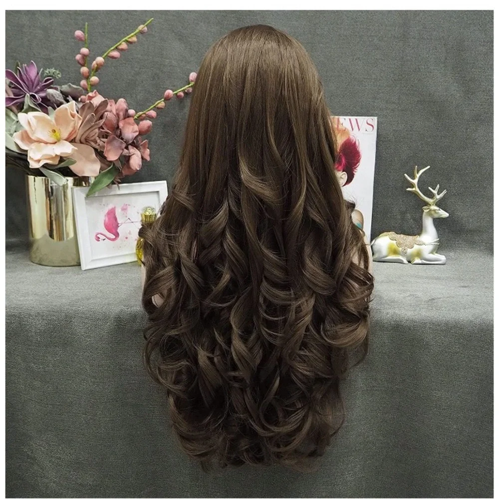 26 Inches Lace Front Wig Natural Brown